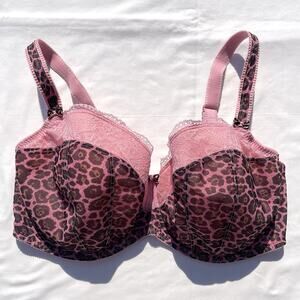 Freya Minx Underwire Bra US 38I Pink Leopard Print AA1783